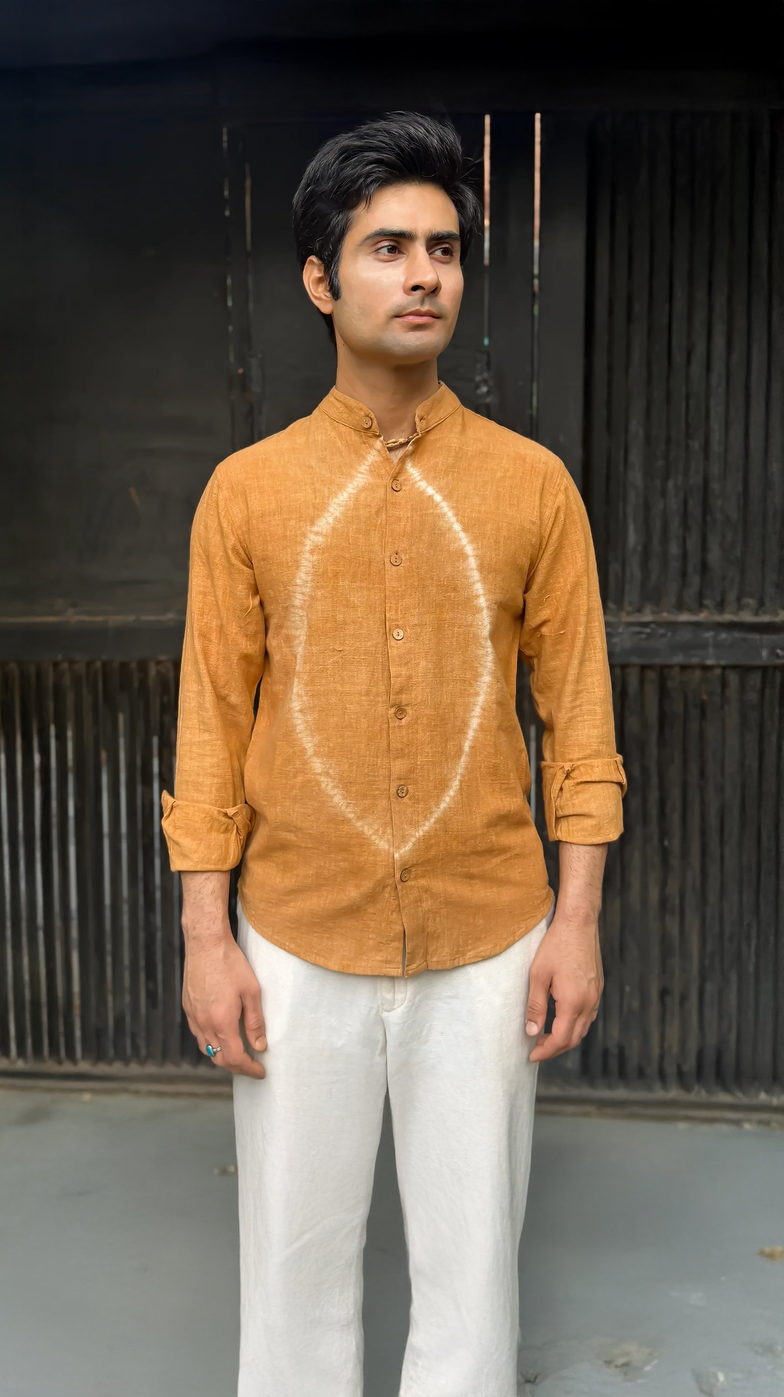 OCHRE SHIBORI SHIRT
